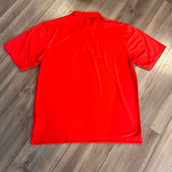 Nike Golf Red Athletic Workout‎ Polo Men Large Dri-Fit Bin J-3 - Picture 4 of 4